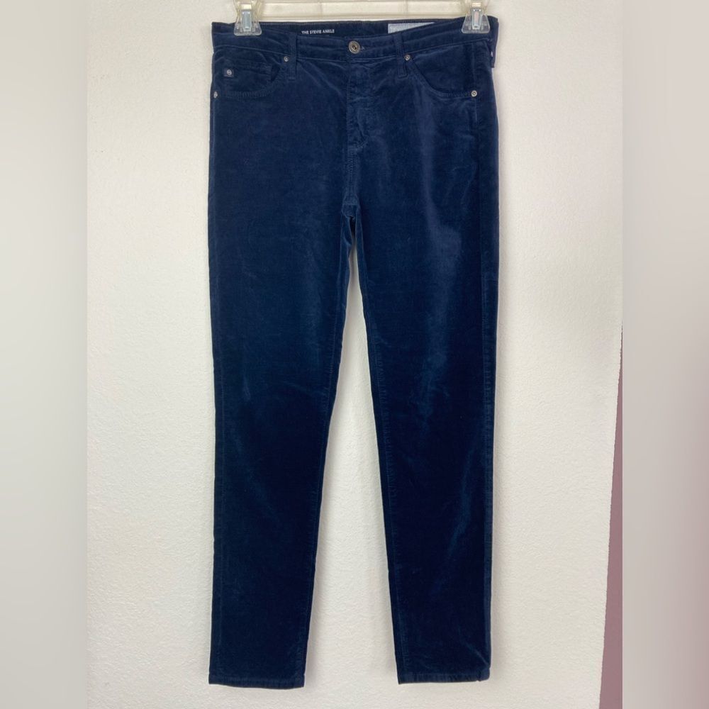 AG Stevie Straight ankle sapphire stretch corduroys collab. w/Anthropologie - Picture 2 of 11